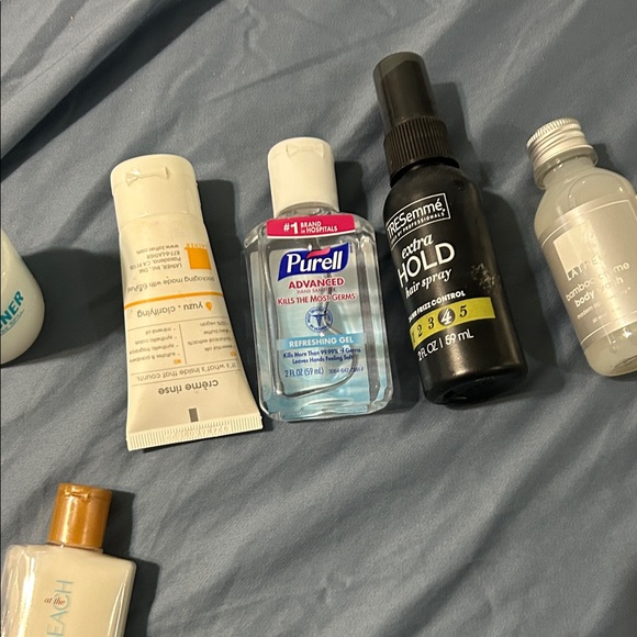 Vibrant Pink Toiletry Bag with Zipper and travel items. - Picture 5 of 14